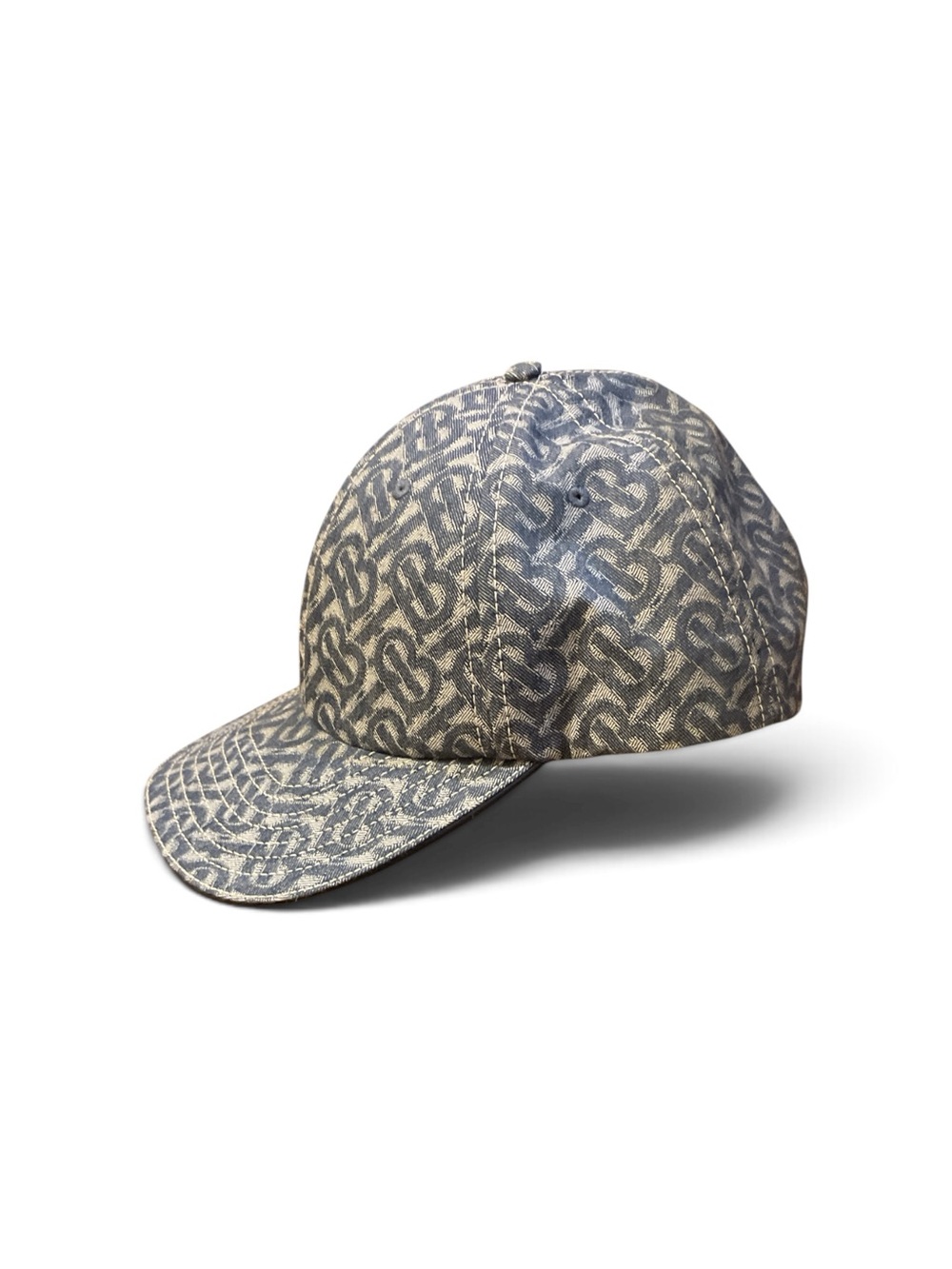 Burberry Men's Monogram Baseball Cap in Navy and Gray Size XL NWT